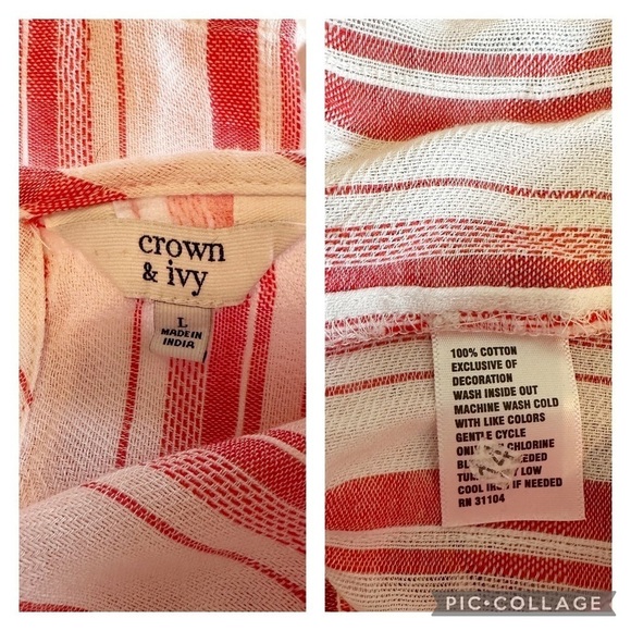 Bundle of 5 Crown & Ivy Spring Summer Tops - Large - Picture 16 of 16